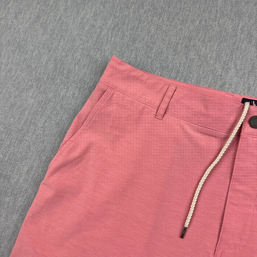Faherty Shorts Mens 35 Pink Chino All Day Flat Front Performance Outdoor Casual